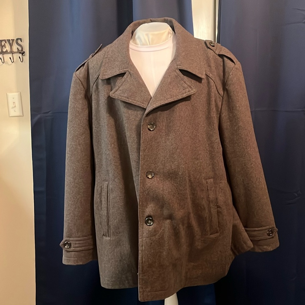 Michael Kors Men's Wool-blend Coat (4X Brown)